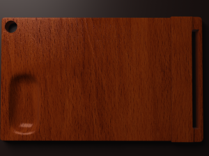 wooden chopping board with pbr Model 3D
