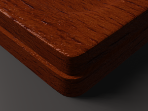 wooden chopping board with pbr Model 3D