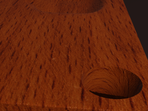 wooden chopping board with pbr Model 3D