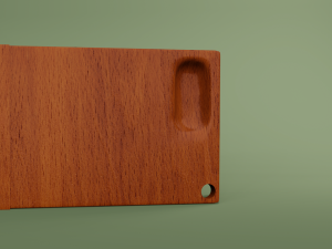 wooden chopping board with pbr Model 3D