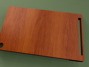 wooden chopping board with pbr Model 3D