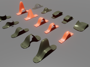 Big pack 15 Joints industrial design parts Low-poly 3D Model