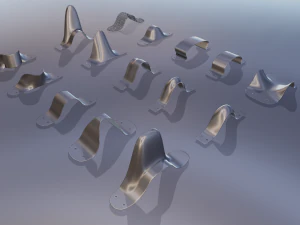 Big pack 15 Joints industrial design parts Low-poly 3D Model