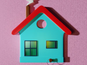 PORTA-CHAVE DE CASA Modelo de Impressão 3D