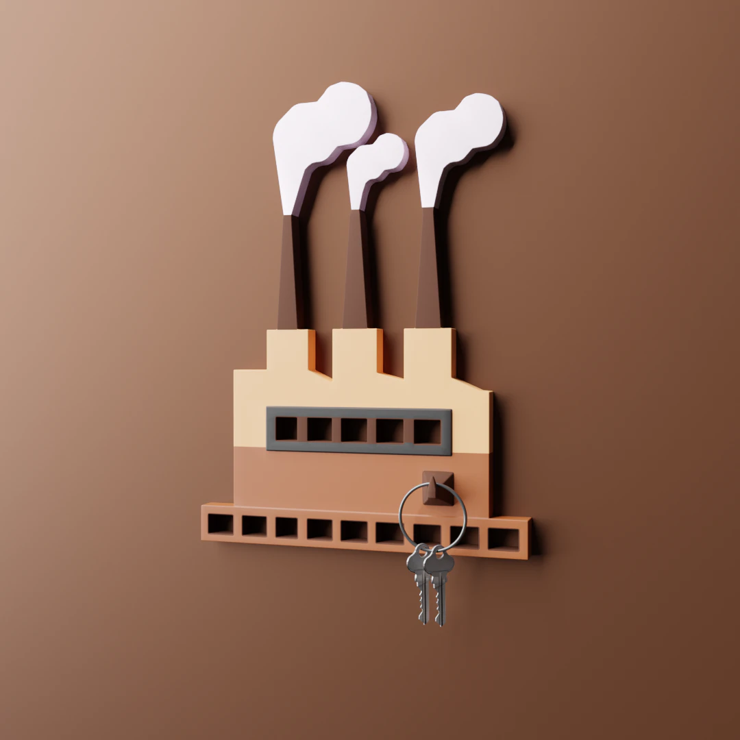 FACTORY KEY HOLDER 3D Print Model .c4d .max .obj .3ds .fbx .stl .blend