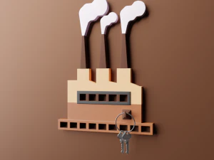 फैक्टरी कुंजी धारक 3D प्रिंट मॉडल