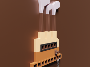 FACTORY KEY HOLDER Model Cetak 3D
