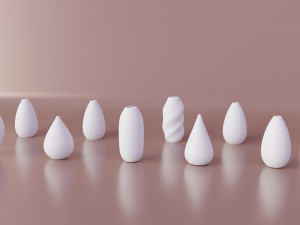 VASE COLLECTION 1 TO 10 VASE 3D Print Model