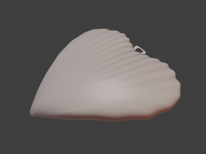 HEART SHELL PENDANT 3D Baskı Modeli