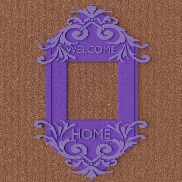 DOOR BELL FRAME 3D Print Model .c4d .max .obj .3ds .fbx .stl .blend 