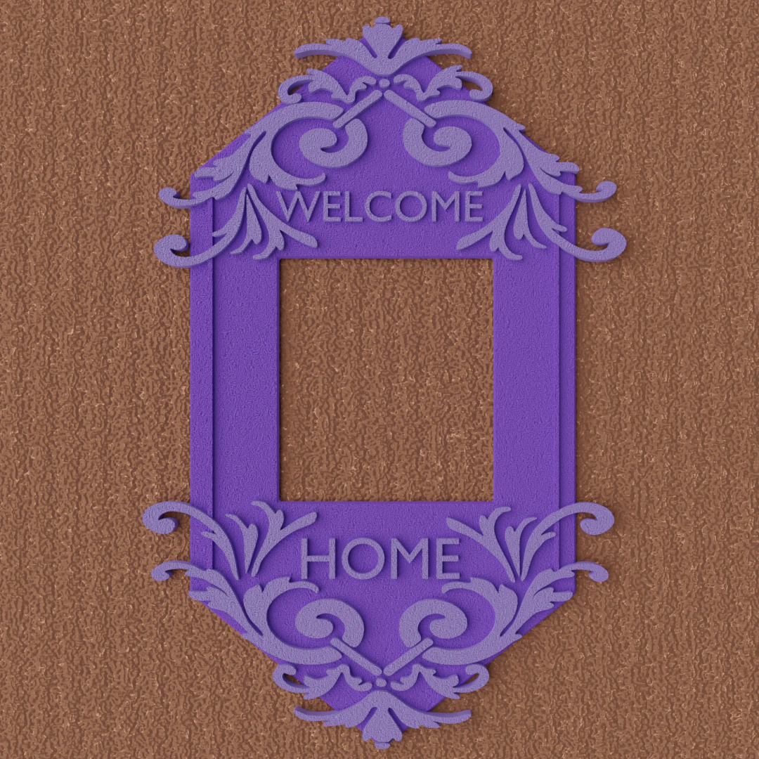 DOOR BELL FRAME 3D Print Model .c4d .max .obj .3ds .fbx .stl .blend 