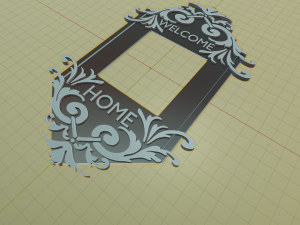 DOOR BELL FRAME 3D Print Model