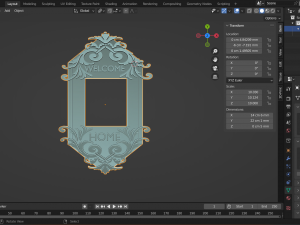DOOR BELL FRAME 3D Print Model