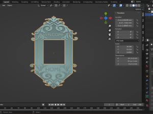 DOOR BELL FRAME 3D Print Model