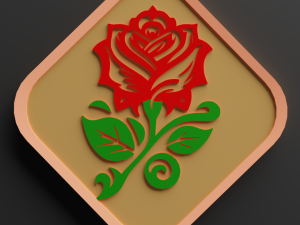 ROSE KEYCHAIN 3D-Druckmodell