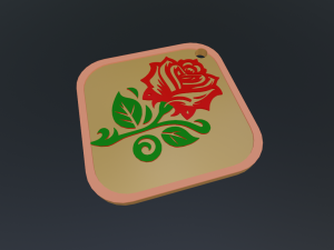 ROSE KEYCHAIN 3D-Druckmodell