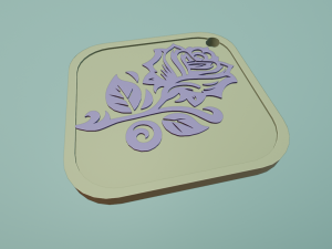 ROSE KEYCHAIN 3D-Druckmodell