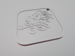 ROSE KEYCHAIN 3D-Druckmodell