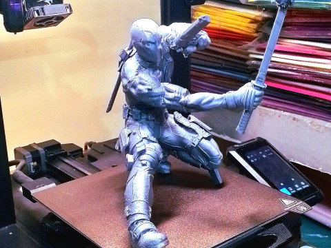 Deadpool - Action Pose - 10 Parts - Ready for 3D Printing 3D Print Model