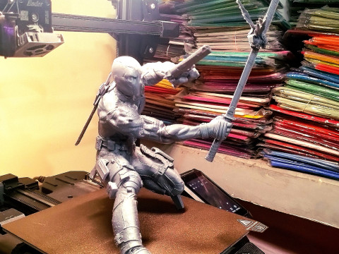 Deadpool - Action Pose - 10 Parts - Ready for 3D Printing 3D Принт Модель