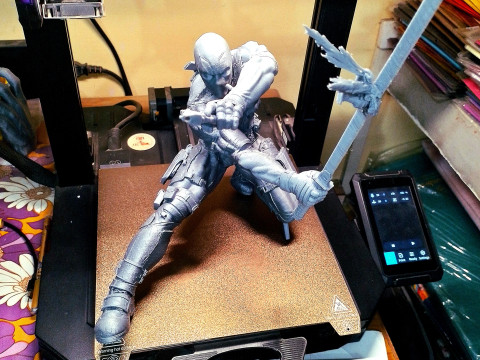 Deadpool - Action Pose - 10 Parts - Ready for 3D Printing 3D Принт Модель