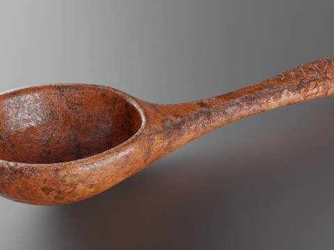 Wooden ladle Modelo 3D