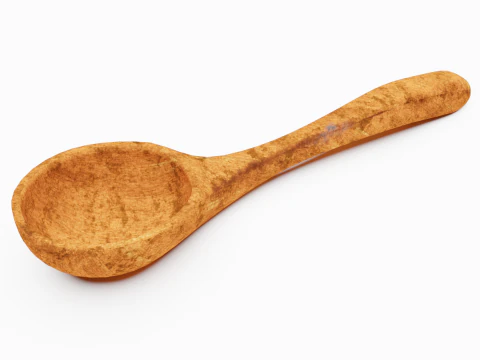 Wooden ladle 3D Model