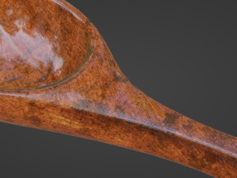 Wooden ladle Modello 3D