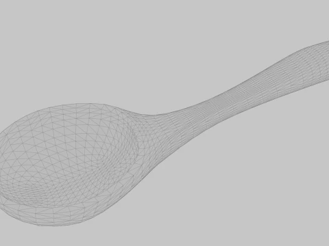 Wooden ladle 3D Model