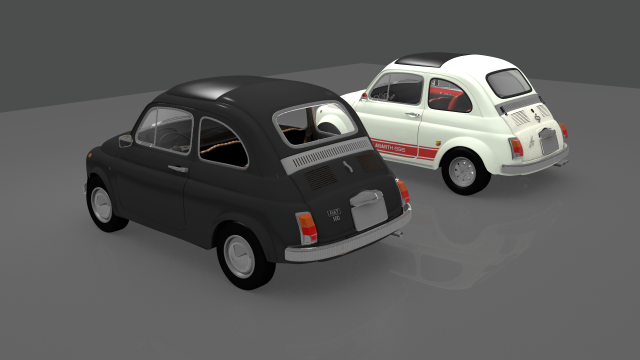 fiat 500 1970-76 3D 모델 .c4d .max .obj .3ds .fbx .stl .blend 