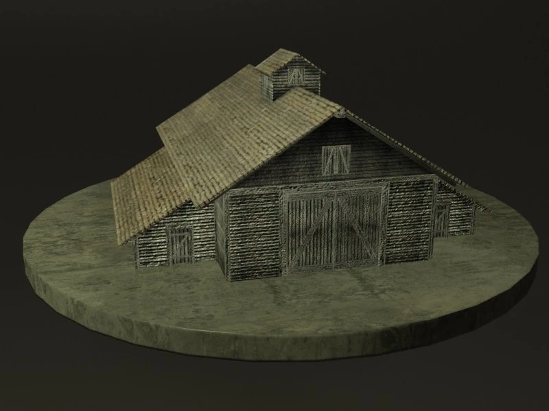 farm barn 3D Model .c4d .max .obj .3ds .fbx .stl .blend 