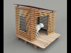 犬小屋プロジェクト - 家01 3Dモデル