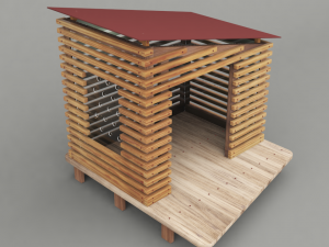 dog house project - house 01 Model 3D