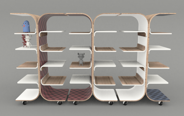book case tonton 3D Model .c4d .max .obj .3ds .fbx .stl .blend 