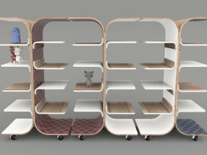 libreria tonton Modello 3D