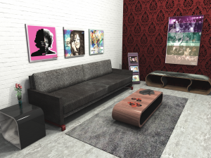 set modern design furniture 3D 모델