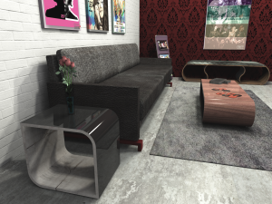 set modern design furniture 3D Модель