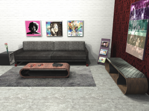 set modern design furniture 3D Модель