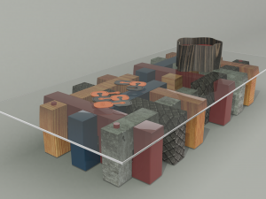 map coffee table Modelo 3D