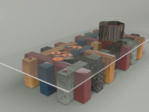map coffee table 3D Model