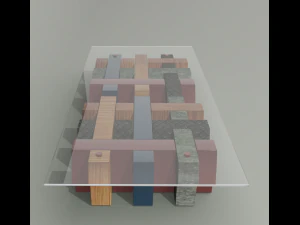 map coffee table 3D Model