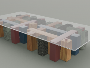 map coffee table Modelo 3D