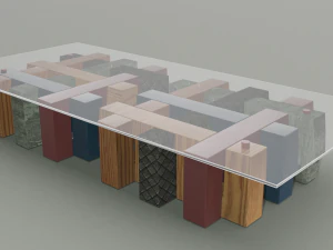 map coffee table 3D Model