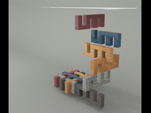 map coffee table Modelo 3D