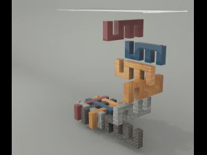 map coffee table 3D Model