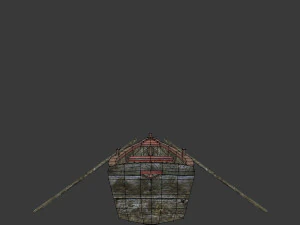 barca a remi Modello 3D