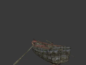 barca a remi Modello 3D