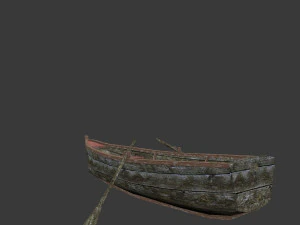 barca a remi Modello 3D