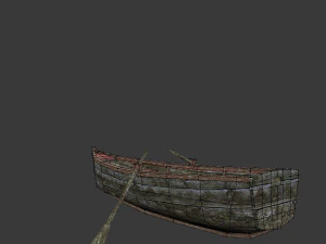 barca a remi Modello 3D