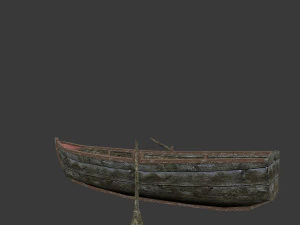 barca a remi Modello 3D